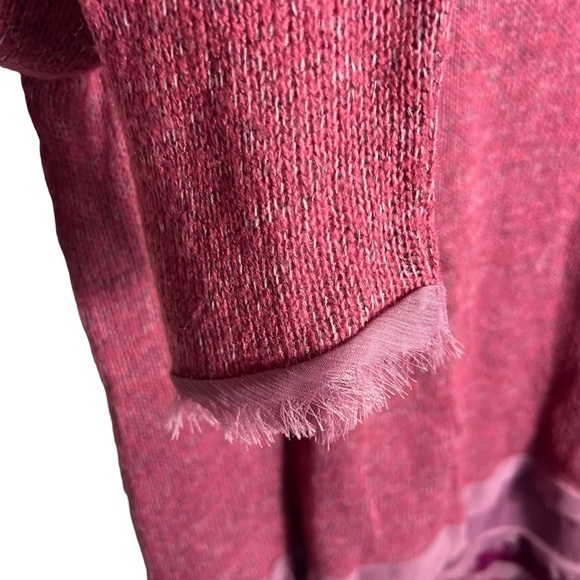 Easel Pink/Purple Tiered Knit Sweater Tunic, Large - Picture 4 of 7